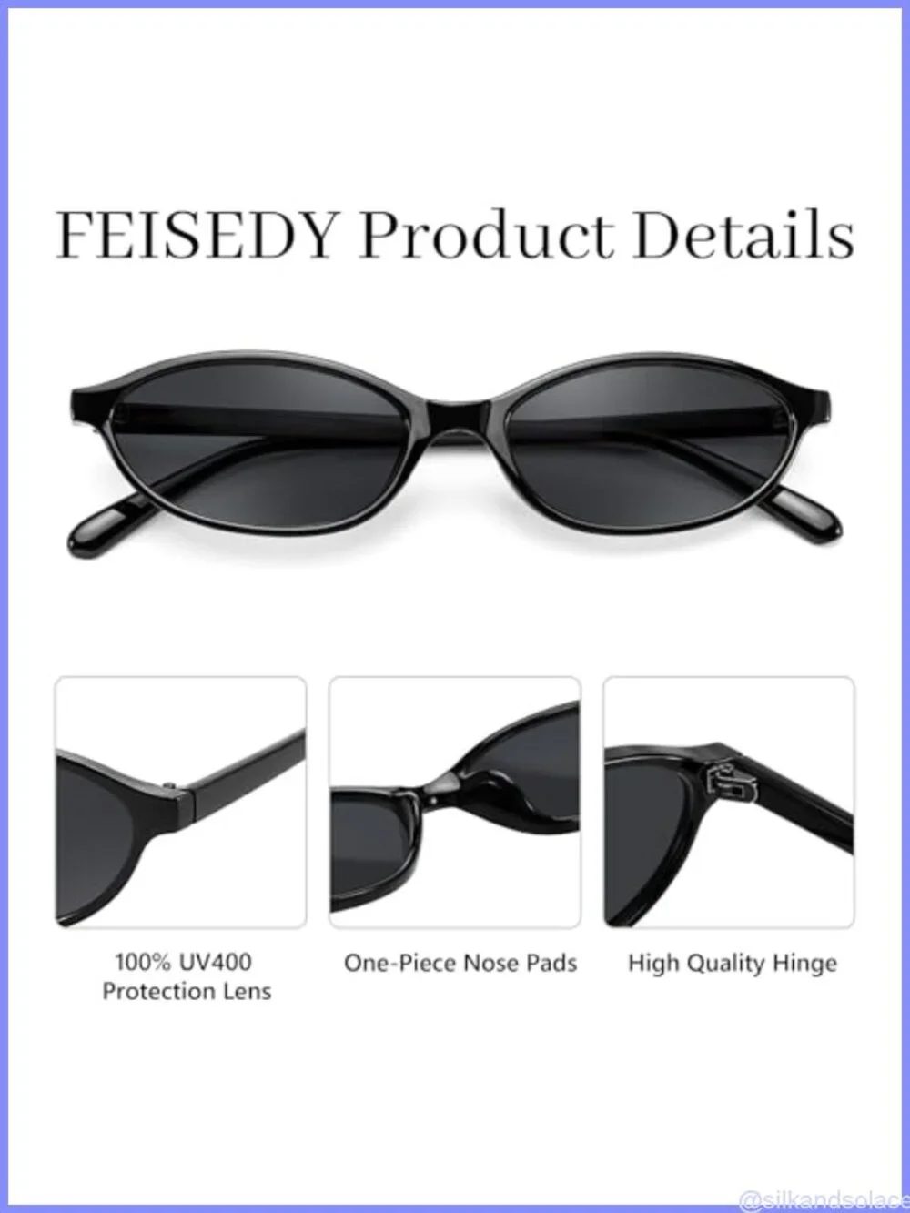 Retro Oval Cat Eye Sunglasses for Women UV400 Full Frame Trendy
